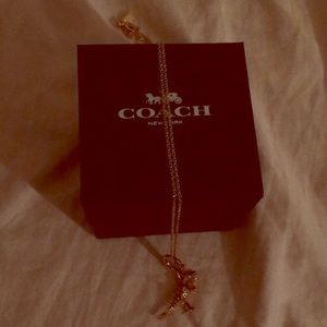 NEW Coach Gold T Rex Necklace